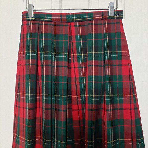 Vintage 90s Pendleton Knockabout Wool Plaid Skirt Tartan Red Christmas Womens 12 - Picture 2 of 12